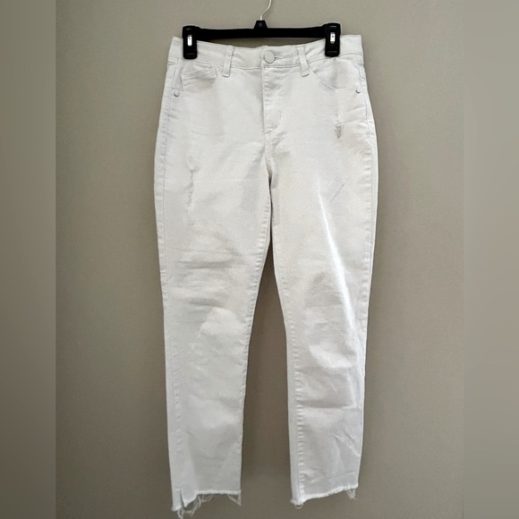 Wit & Wisdom ‘Ab'Solution Raw Hem High Waist Crop Slim Jeans. - Picture 9 of 15
